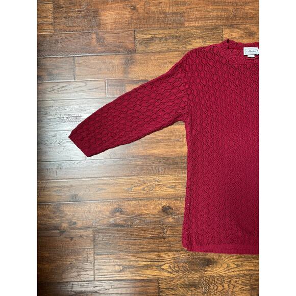 Vintage Clothing Thin Knit Oversized Sweater Light Maroon Mondala USA Made Small - Picture 3 of 8